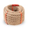 Jute Rope, Natural Hemp Rope, 4-Strand Thick Nautical Ropes (1/2