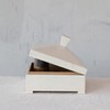 Creative Co-Op Decorative Storage Pyramid Lid and Knob, Ivory Box