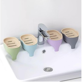 Cute Elephant Soap Holder Draining Dishes Dishwashing Sponge Tray Accessories Decor Dispenser Counter Organizer Suitable for Kitchen Bathroom Container countertop Shampoo bar Shower,Gray