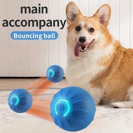 Pet Jumping Ball Dog To/ys,Interactive Dog To/ys,Interactive Pet To/y Automatic Rolling Ball,Automatic Active Rolling Balls,Electric Dog Ball To/y,Durable High Bounce Floating Dog Ball,Puppy To/y#Blue