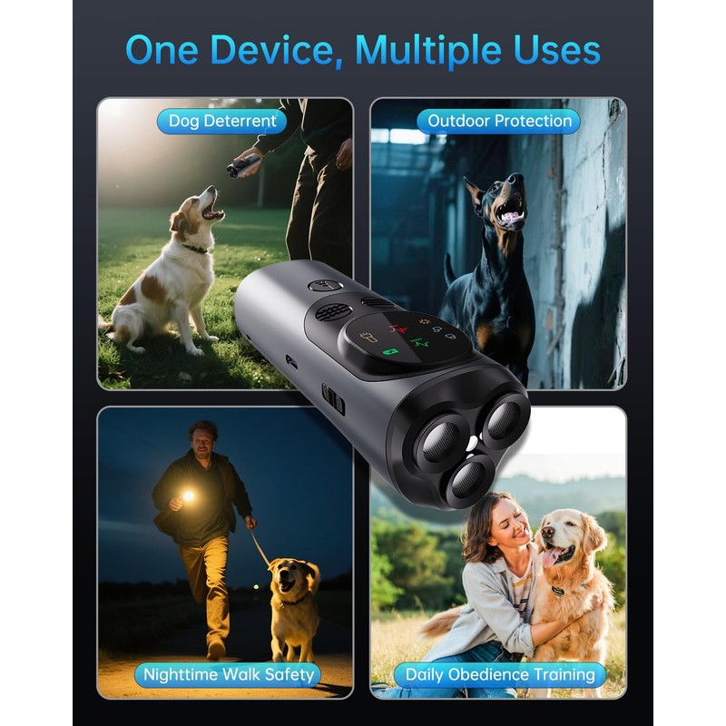 AULMEILA 2025 Dog Bark Deterrent Devices with HD Display –