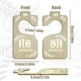 TEAONE Hanger Dividers, 8 PCS Wooden Closet Dividers for Home Decor (19.1 x 9.1cm/7.51 x 3.59in)