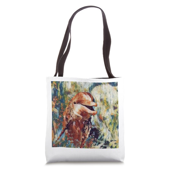 Dolphin graphic custom design print Adult youth ocean mammal Tote