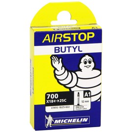 Michelin A1 Airstop 700x18-25c Road Bike Tube Bundle 52mm Smooth Presta - 4 PACK