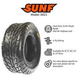 SunF 18x9.5-8 18x9.5x8 Hardpack Race Sport ATV UTV Quad Tire 6 PR - A021
