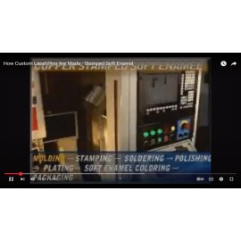 US Air Force and US Flag - 14 CT Gold Plated Cloisonne Lapel Pins