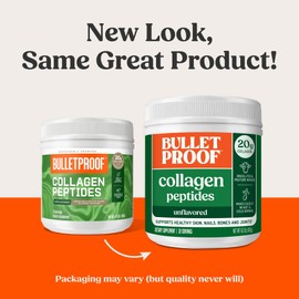 Bulletproof Unflavored Collagen Peptides Powder with MCT Oil, 14.3 Ounces, Grass-Fed Collagen Protein for Skin, Bone and Joint Support, Pasture Raised, No Added Hormones