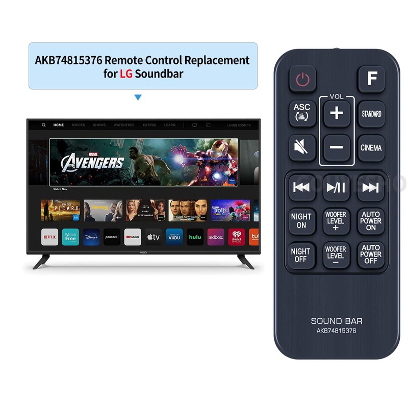Replacement Remote Control AKB74815376 for LG Soundbar Speaker System SJ3