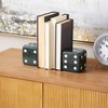 Deco 79 Marble Decorative Bookends Dice Non Skid Bookends, Set