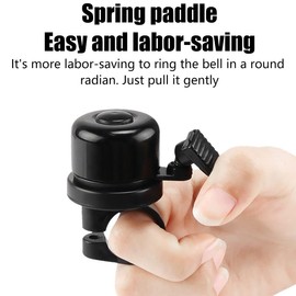 Bicycle Bell Compatible with AirTag Anti-Theft Classic Bike Alarm Bell Loud Clear Sound Bicycle Warning Bell Waterproof Bike Handlebar Ring Bell Horn for 0.87-1" Handlebars erjishanau(Black)