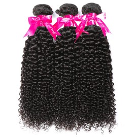 Hermosa Hermosa 10A Curly Human Hair 3 Bundles 12 14 16 inch 100% Unprocessed Brazilian Curly Hair Bundles Soft Remy Hair