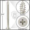 Cauldham Satin Nickel Wood Screws #9 x 2-1/4 Inch for