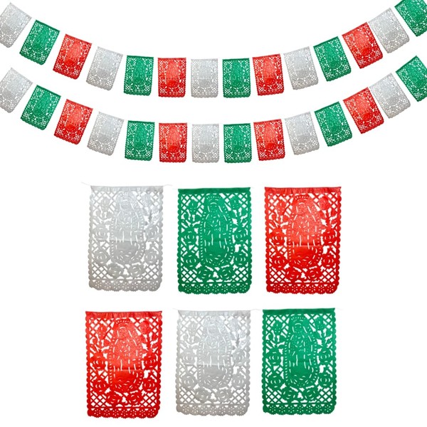 TexMex Fun Stuff Red, Green and White Virgin of Guadalupe