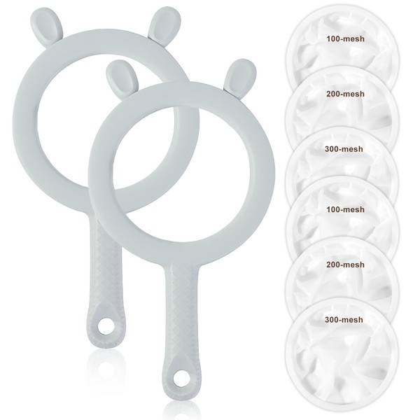 3-in-1 Fine Mesh Strainer with Detachable Sieves, 100/200/300 Mesh Strainer