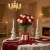 Faux Pebble Candlestick Holders Set of 2, Modern Candle Stick