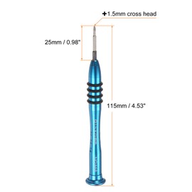 HARFINGTON Precision Phillips Screwdriver 1.5x25mm Magnetic Cross Head Mini Pen Style Screw Driver with Aluminum Non-slip Handle for Eyeglasses Watch Laptop Electronic, Blue