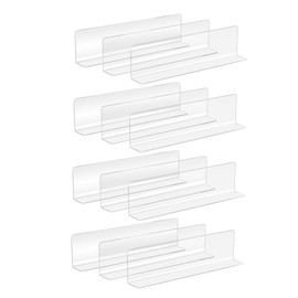 STOBAZA 20Pcs Shaped Shelf Dividers Organizers for Closet Supermarket Retail Shelves Neat Separator for Clothes Purses and Kitchen Storage