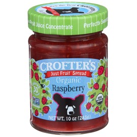 Crofter's Organic, Just Fruit Spread, Organic Raspberry, 10 oz(Pack of 3)
