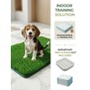 Pawhoo 1.2'' Thick Woven Fake Grass Mat for Dog, Glue-Free