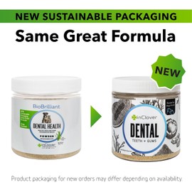 Dental Health Powder for Dogs and Cats, Natural Pet Supplement, BioBrilliant Dog and Cat Teeth Treat, Helps Dental Health, Daily Supplement for Pets, Natural Whey Goat Milk, Sweeten Breath