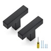 Ravinte 10 Pack Black Cabinet Pulls Single Hole Square Kitchen