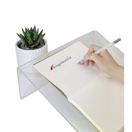 Yangtastic® Premium Acrylic Writing Slope with Handle, Pen Holder, Anti-Slip Border for Children Adults | Ergonomic Angled Desk Stand Slanting Board Educational Aids
