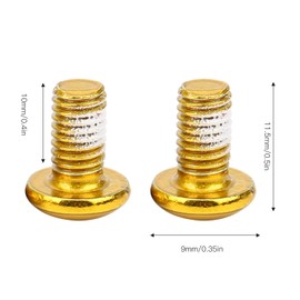 24 Pcs Bike Disk Brake Bolts T25 Colorful Bicycle Disc Brake Screws M5 x10mm/0.4in Steel Wear Disc Brake Rotor Bolts (Gold)