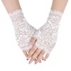 TeeYee Women's Elegant Lace Fingerless Mesh Lace Gloves Lace Gloves