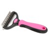 Pet Undercoat Rake Double Sided Knots Removal Grooming Massage Dog
