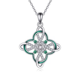 YAFEINI Love Heart Necklace for Women 925 Sterling Silver Round CZ Crystal Necklace Peridot Pendant Jewellery Gift for Women Girls, Sterling Silver, Cubic Zirconia