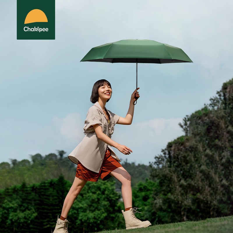 Chakipee Mini Umbrella Small Pocket Umbrella with 6 Ribs Compact
