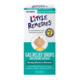 Little Remedies Gas Relief Drops, Natural Berry Flavor, Safe For Newborns, 1 fl oz. (Pack of 5)