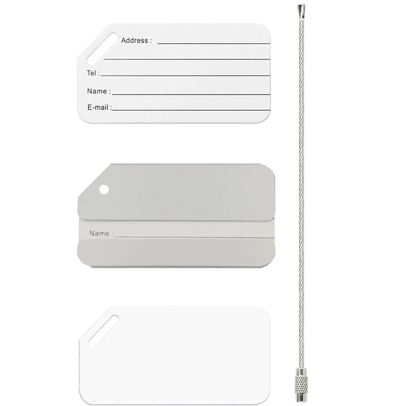 Luggage Tag Aluminium Suitcase Name ID Label Baggage Bag Holiday