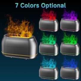 Ultimate 7-Color Flame Essential Oil Diffuser and Humidifier 160ml for Home Office Yoga and Sleep with Auto-Off Protection SPA Relaxation Mood Booster
