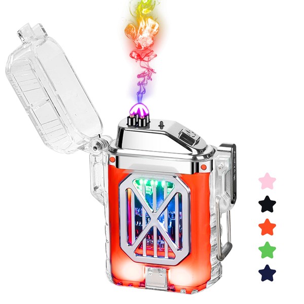 TIKIUKI Encendedor electrónico elegante de arco transparente para exteriores, resistente