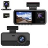 WAVANCKY 3 Channel Dash Cam Front and Rear Inside for