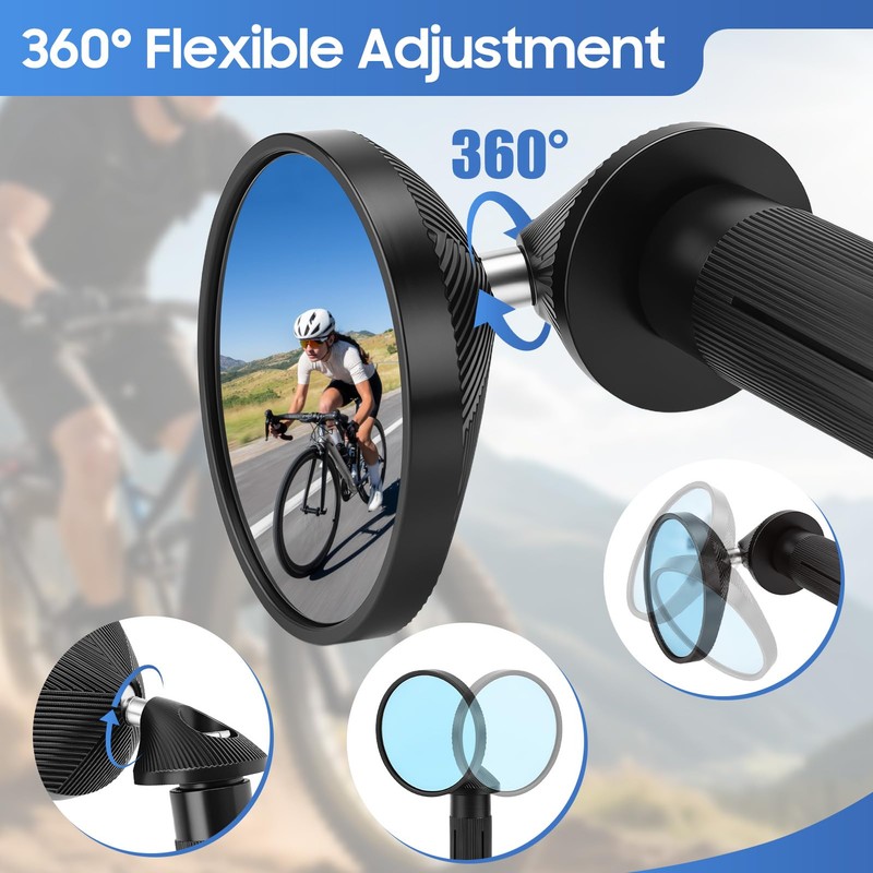 2PCS Rearview Bike Mirrors Set