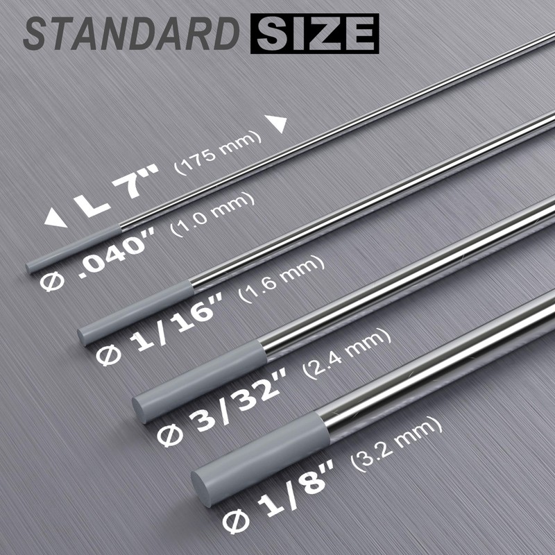 WelderElite TIG Welding Tungsten Electrode 10 Pack 3/32" × 7"