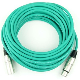 Adam Hall Cables K3MMF1000GRN Microphone Cable 10 m Green XLR Female to XLR Male DMX Audio Cable 3-Pin (10 m, Green, 2) Pack of 2