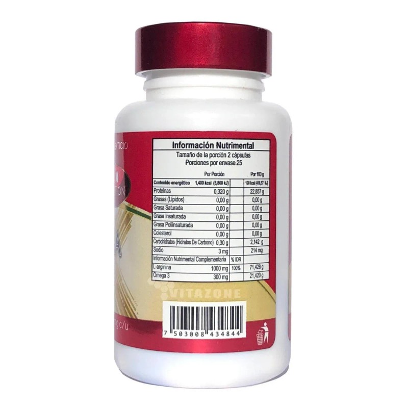 L-arginina Omega3 50 Caps De 700 Keep Natural Mg Sabor