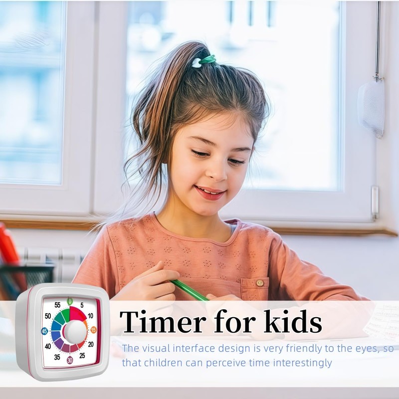 Visual Timer for Kids, 60-Minute Countdown Timer for Classroom Office