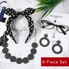 BETESSIN 4-Piece Rockabilly Accessories Women's 50s Costume Dress Accessory 60s