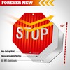 ANLEY Stop Sign 12 x 12 Inch - Diamond Quality