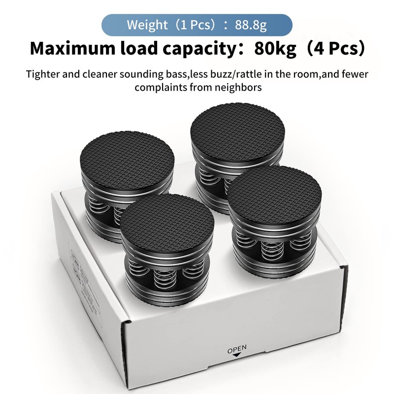 Tertullus 4 Pcs Spring Speaker Isolation Feet Turntable Feet For