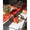 Generic Burnt Sienna Orange 100% Linen Cloth Cotton Square Napkins,