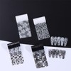 10 Stickers/Box White Nail Foil Lace Black Flower Spring Starry