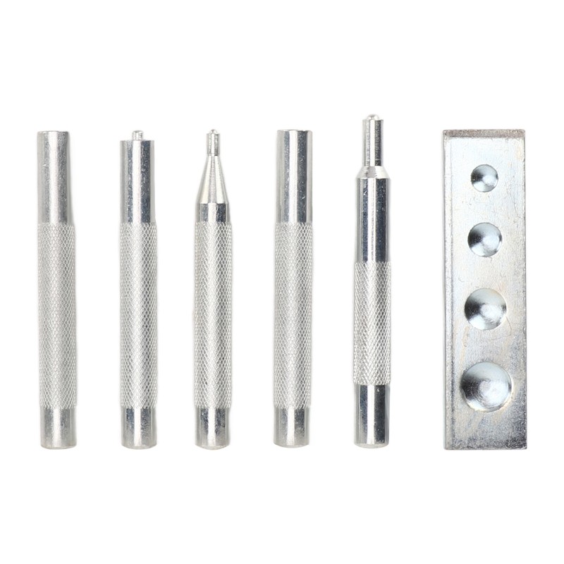 5pcs Snap Rivet Setter Die Punch Snap Kit Large Installation