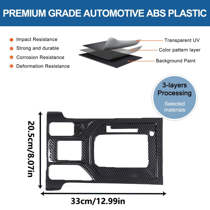 Sekhyna Car Center Console Gear Shift Panel Cover Trim Compatible