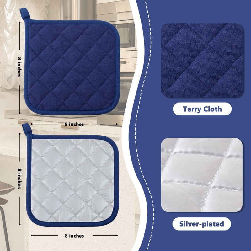 Pot Holders Cotton Made Machine Washable Heat Resistant Potholder, Pot