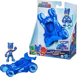 PJ MASKS Cat-Car Pre-school Toy, Hero Vehicle with Catboy Action Figure for Children Aged 3 and Up, Blue